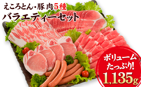 えころとん・豚肉5種(計1135g) バラエティセット《60日以内に出荷予定(土日祝除く)》熊本県産 有限会社ファームヨシダ