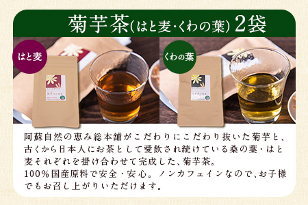 菊芋ポリポリと選べるお茶(15包入り)セット 選べるお茶【はと麦&はと麦】《30日以内に出荷予定(土日祝除く)》熊本県 大津町 菊芋茶 FSSC22000取得 はと麦 くわの葉 株式会社阿蘇自然の恵み総本舗