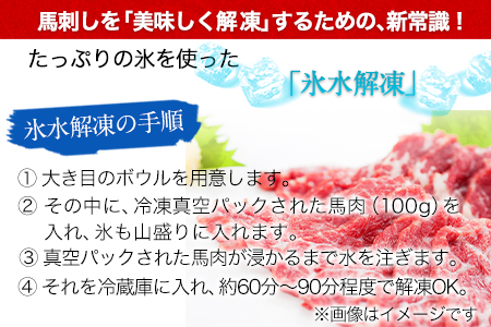 馬刺し 上赤身 ブロック 熊本肥育 100g×3セット《90日以内に出荷予定(土日祝除く)》