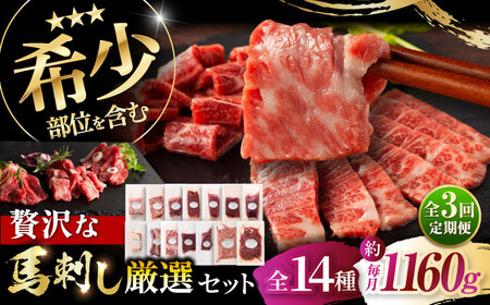 全3回定期便 フジチクオリジナル 希少 部位と贅沢なふじ馬刺し厳選セット 3897 BHAD084 希少