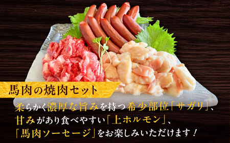 馬ウマ 焼肉セット (4から5人前) 合計 約800g 馬焼き[BHAC008]