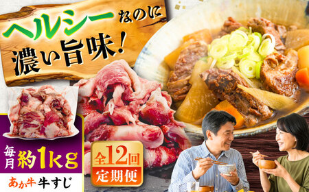 【全12回定期便】熊本あか 牛スジ 約1kg 牛スジ BHCY052