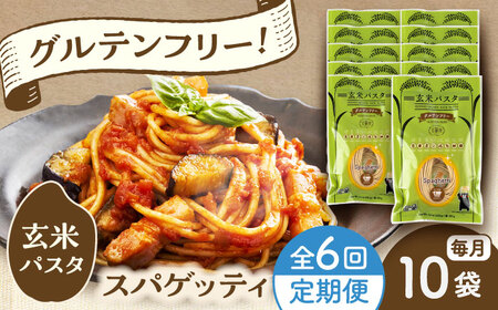 【全6回定期便】玄米パスタ スパゲッティ10袋セット / 玄米 パスタ 特産品 熊本【株式会社熊本玄米研究所】[BHAF017]