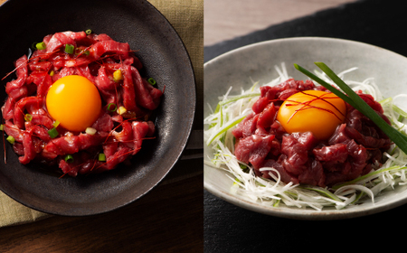 「熊本特産」馬刺しユッケ2種とネギトロの食べ比べセット|フジチク