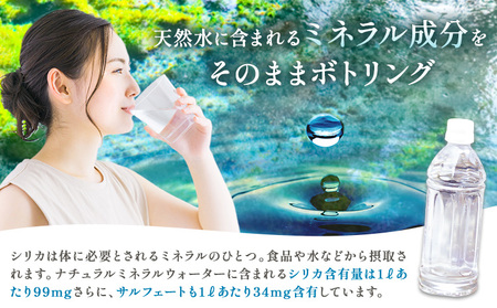 【3ヶ月定期便】天然水 サクラシリカ 500ml × 24本 みずの里 天然水