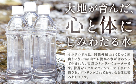 【3ヶ月定期便】天然水 サクラシリカ 500ml × 40本 みずの里