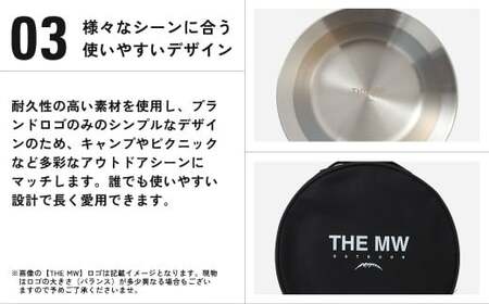 【THE MW】食器セット 1人用 4点 セット（小ボウル×1、大ボウル×1、浅皿×1、深皿×1）ケース付き テーブルウェアセット ステンレス鋼 プレート 食器 セット アウトドア キャンプ レジャー BBQ キャンプ用品