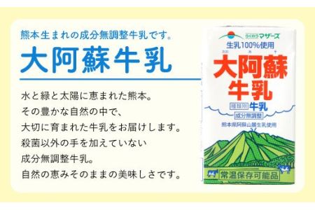 【12ヶ月 定期便】らくのうマザーズ 大阿蘇 牛乳 3.6％ 250ml×24本