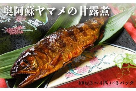 奥阿蘇 ヤマメ 甘露煮 100g×3パック 3~4匹 熊本県高森町産