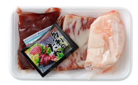 国産 馬刺し 上ロース（上赤身）中トロ タテガミ 盛合せ 合計約210g 冷凍 馬肉