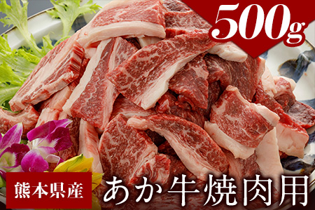 肥後のあか牛（熊本県産）焼肉用500g 南阿蘇食品 《90日以内に出荷予定(土日祝除く)》 熊本県 南阿蘇村