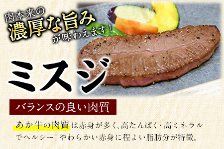 ミスジステーキ 120g×2枚 希少部位 熊本県産 あか牛 赤牛 あかうし《90日以内に出荷予定(土日祝除く)》