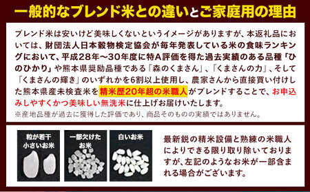【6ヶ月定期便】熊本ふるさと無洗米 20kg《お申し込みの翌月から出荷》