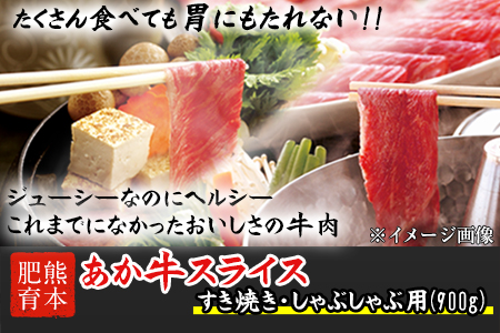 熊本県産 あか牛 スライス（すきやき・しゃぶしゃぶ用）900g 鍋 焼き肉