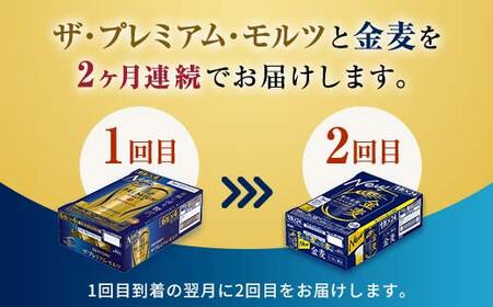 FK7-0118_【プレモル・金麦交互2回お届け便】《サントリー ザ・プレミアム・モルツ350ml×1ケース（24本入）》《サントリー金麦350ml×1ケース（24本入）》熊本県 嘉島町 ビール