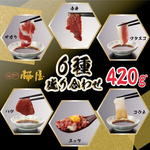 【熊本 と畜】桜屋 馬刺し6種 420g B-27【配送不可地域:離島】【1141608】