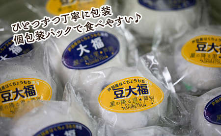 大福 北海道 豆大福 10個 セット 芦別観光協会 芦別産はくちょうもち使用 和菓子 お菓子 菓子 スイーツ 和スイーツ デザート おやつ こしあん 大福餅 餅 芦別市 冷凍