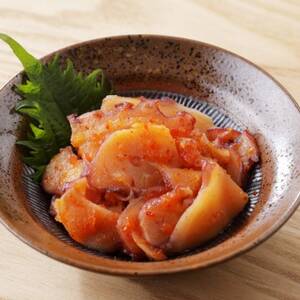 北海道産・タコの醤油漬け150gとキムチ漬け150gのセット合計300g|漁師の手作り_魚介・海産物 タコ  たこ 蛸  魚介・海産物     惣菜・加工品 キムチ 漬物 _【配送不可地域：離島】【1497496】