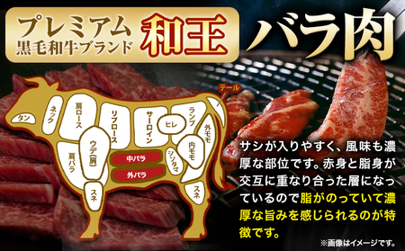 くまもと黒毛和牛 和王 バラ 霜降り 焼肉切り落とし 550g A5 A4 等級《30日以内に出荷予定(土日祝除く)》熊本県 津奈木町 黒毛和牛 牛肉 冷凍 個別 取分け 小分け チャック付き バラ凍結 肉 お肉 焼き肉 焼き肉用