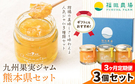 定期 九州果実ジャム 熊本県セット 3個セット 3ヶ月定期便 《30日以内に出荷予定(土日祝日除く)》
