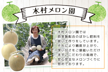 【2026年分 予約】 オレンジの果肉メロン「レノンハート」2玉 (合計約2.8kg以上) 2026年4月下旬～発送 令和8年 予約 フルーツ 果物 高糖度 めろん なめらかな果肉 果物 贈り物 赤肉 メロン 013-0559