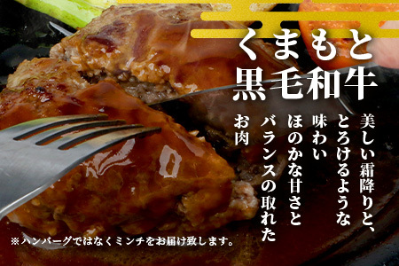 熊本県産 くまもと黒毛和牛 ミンチ 2kg (500g ×4) 本場 熊本県 黒毛 和牛 ブランド 牛 肉 2キロ 2kg 小分け 上質 くまもと 挽肉 A4 A5 ふるなび 限定 期間限定 113-0505