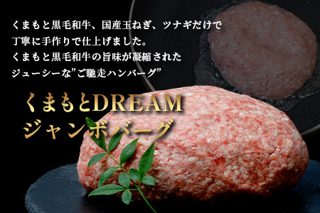 12月終了《2・3月発送 限定増量》ビッグサイズ！くまもと 黒毛和牛 DREAMジャンボバーグ 500g×3個 + DREAMバーグ 150g×2個 【合計 1.8kg】牛肉 100％ 国産 大きいハンバーグ ジューシー ハンバーグ  大人気ハンバーグ お祝い パーティ 熊本 ブランド牛 113-0535