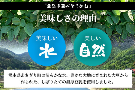 熊本県産 濃厚豆乳を使った 「 豆乳手延べ そうめん 」 180g×4袋（8人前）涼 麺 暑さ 対策 素麺 ソーメン ヘルシー 豆乳 濃厚 大豆 栄養 美容 115-0506