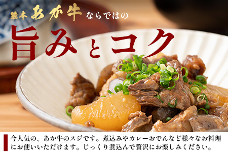 【年内配送対応】熊本 あか牛 スジ肉 1㎏ 牛スジ  ※12月19日～27日発送※ 041-0147-R712