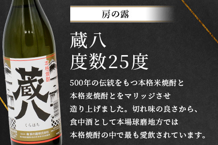 多良木の米焼酎のみくらべ 2本～ 蔵八900ml・白岳くまモン900ml  015-0703