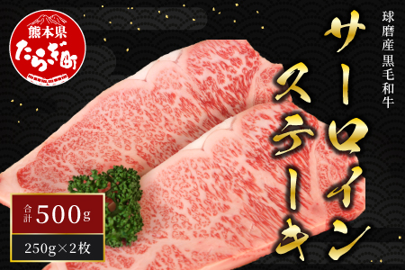 球磨産 黒毛和牛 サーロイン ステーキ 計500g ＜ 250g ×2枚 ＞【 黒毛和牛 国産黒毛和牛 黒毛和牛ステーキ サーロインステーキ 黒毛和牛サーロインステーキ 人気サーロインステーキ 和牛 和牛サーロインステーキ 国産 ステーキ ご馳走 ごちそう お取り寄せ グルメ 牛肉 肉 お肉 高級 贅沢 牛 】 011-0001