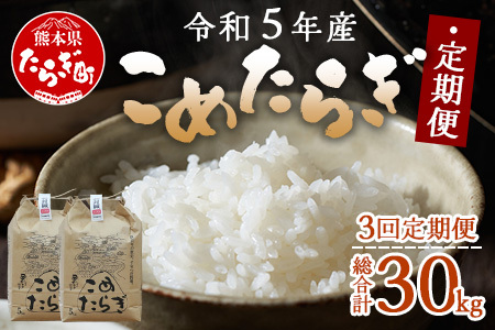 定期便 隔月発送 全3回】＜ R5年産先行予約 ＞ 多良木町産 こめたらぎ