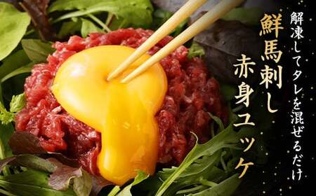 鮮馬刺し 赤身 ユッケ 10個セット 約500g 50g×10 馬肉 馬刺し お肉 惣菜 タレ付