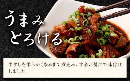 【3ヶ月定期便】牛すじ煮込み 180g×8パック(約1.4kg)×3回 合計約4.2kg