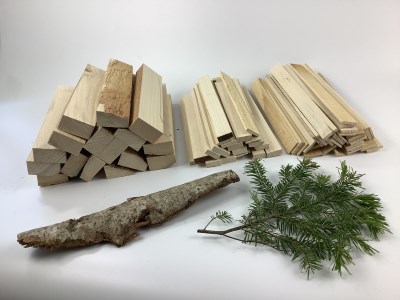 サンタランドウッドソロキャンプバーベキュー用焚き付けセット(E)