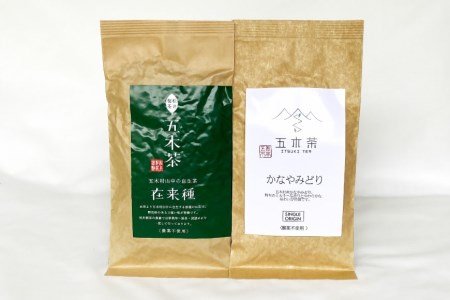 無農薬茶 在来種 + かなやみどり 各100g / 松井製茶工場 / 熊本県 五木村