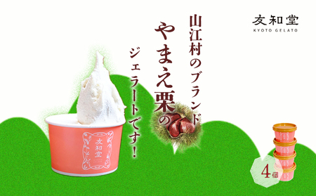 やまえ栗 ジェラート 4個 友和堂 《10月上旬-12月中旬頃出荷》 熊本県 球磨郡 山江村 スイーツ お菓子 洋菓子 アイス 栗 くり 