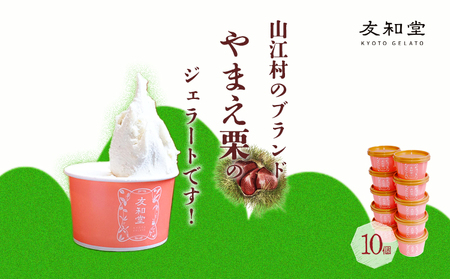 やまえ栗 ジェラート 10個 友和堂 《10月上旬-12月中旬頃出荷》 熊本県 球磨郡 山江村 スイーツ お菓子 洋菓子 アイス 栗 くり 