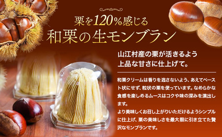 栗 ケーキ 新和栗の生モンブラン 4個入り 《60日以内に出荷予定(土日祝除く)》RICO DOLCE 熊本県 球磨郡 山江村 スイーツ お菓子 洋菓子 栗 冷凍 クリ