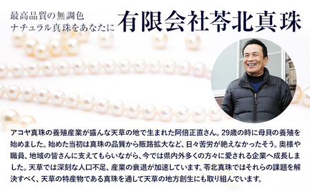 真珠 ナチュラル パール 8.0ｍｍ ネックレス40cm（SV）苓北真珠