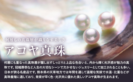 真珠 ナチュラル パール 8.0ｍｍ ネックレス40cm（SV）苓北真珠