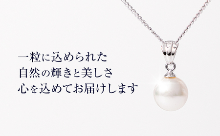 真珠 ナチュラル パール 8.0ｍｍ ネックレス40cm（SV）苓北真珠