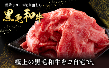 黒毛和牛 牛肉 霜降り ロース 切り落とし 1kg 500g×2 田中畜産