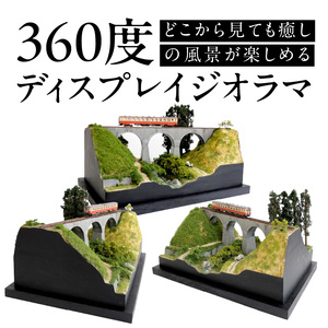 Nゲージ鉄道模型ディスプレイジオラマ 【汐井川アーチ橋梁】