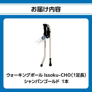 ウォーキングポール Issoku-CHO（1足長） シャンパンゴールド 1本