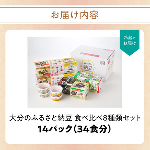 大分のふるさと納豆 食べ比べ8種類セット
