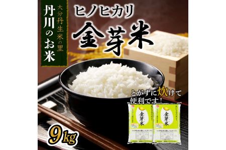 B01020　大分丹生米の里ヒノヒカリ金芽米　4.5kg×2袋