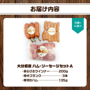 大分県産 ハム・ソーセージセットA