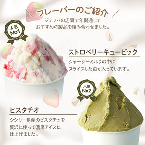 手作りアイスクリーム！ジェノバの人気アイス　お試し2個セット〈130ml×2個〉_B006-002