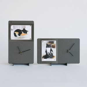 copaco - 写真やポストカードを貼って楽しむ紙製の置き時計　【チャコール】_B137-002-03
